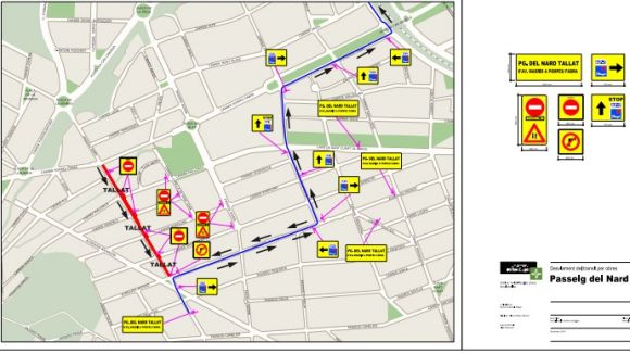 Tall de trànsit al passeig del Nard a partir del 9 de juny per obres