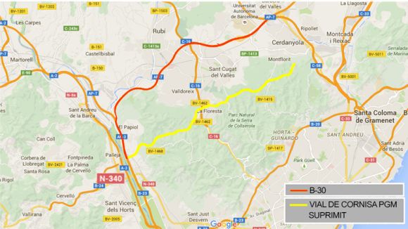 Suprimida definitivament la reserva de sòl per construir el Vial de Cornisa