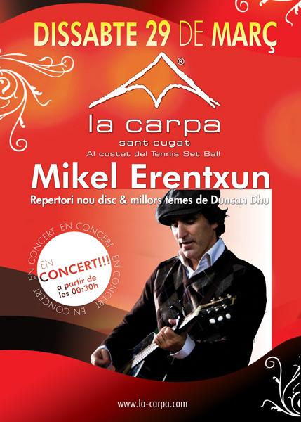 La Carpa celebra el seu aniversari amb un concert de Mikel Erentxun amb entrades gratuïtes per a Cugat.cat