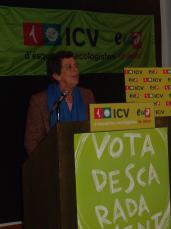 Eulàlia Vintró (ICV) convida els santcugatencs a fer fora el PP i  dur a terme una regeneració democràtica