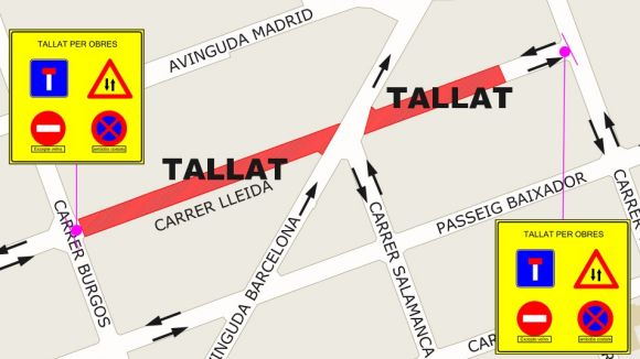 Talls de trànsit als carrers de Veneçuela i Lleida aquest dilluns