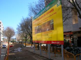 La Rambla del Celler queda tallada per obres de pavimentació