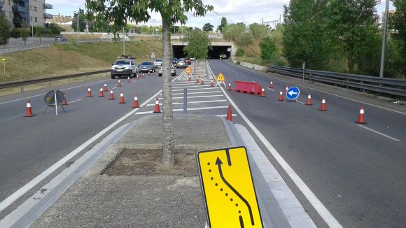 Acaba el desviament de trànsit a la Ronda Nord per treballs d'arranjament en l'enllumenat dels túnels