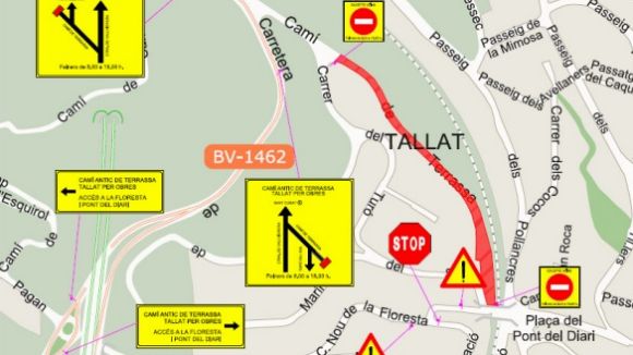 Nou tall de circulació al Camí de Terrassa