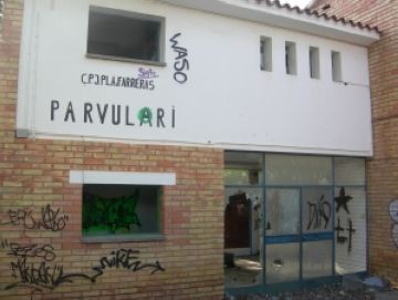 Preparat l'enderrocament de l'antic parvulari ubicat entre el CEIP Collserola i l'IES Joaquima Pla Farreras