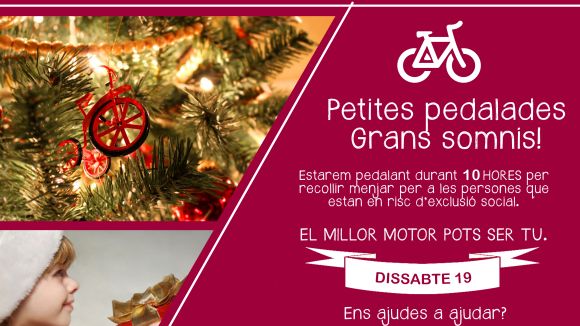 Una pedalada a Mira-sol recollirà avui aliments de Nadal per a Càritas