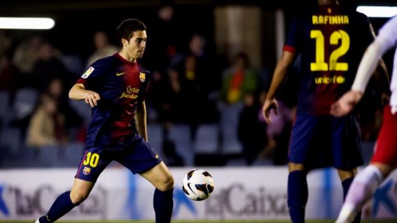 Alt: El santcugatenc Pol Calvet debuta amb derrota amb el Barça B a la Segona A