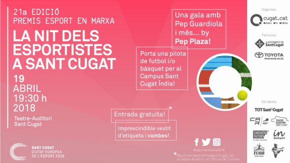 Ja es poden recollir les entrades per assistir a la 21a Nit de l'Esport de Cugat.cat