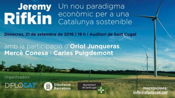 Obertes les inscripcions per assistir a la conferència de Jeremy Rifkin a Sant Cugat