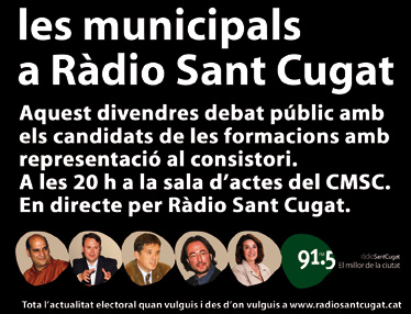 Ràdio Sant Cugat organitza un debat electoral amb els cinc candidats