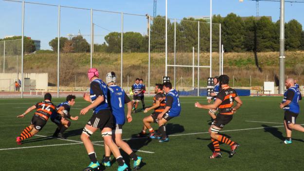El Rugby Sant Cugat no pot amb el líder i frena la seva bona ratxa a Saragossa