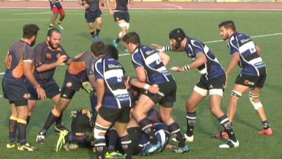El Rugby Sant Cugat sua de valent per superar un bon RC L'Hospitalet
