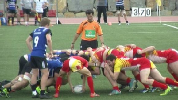 El Rugby Sant Cugat supera el cuer en un partit feixuc i somia amb la promoció d'ascens