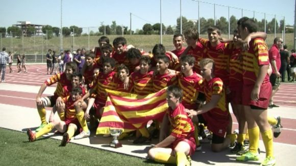 Alt: La selecció catalana sub16 de rugby guanya l'Estatal disputat a Sant Cugat