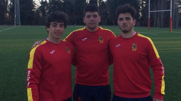 Serres, Ortiz i Grima, del Rugby Sant Cugat, disputen les semifinals de l'Europeu amb Espanya sub 18