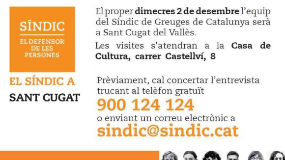 L'equip del Síndic de Greuges de Catalunya, aquest dimecres a Sant Cugat