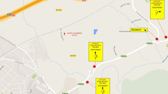Les obres de la carretera de Bellaterra tallaran l'accés a la B30 durant 10 dies