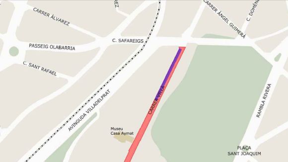 Tall de trànsit al carrer de Villà durant quatre setmanes