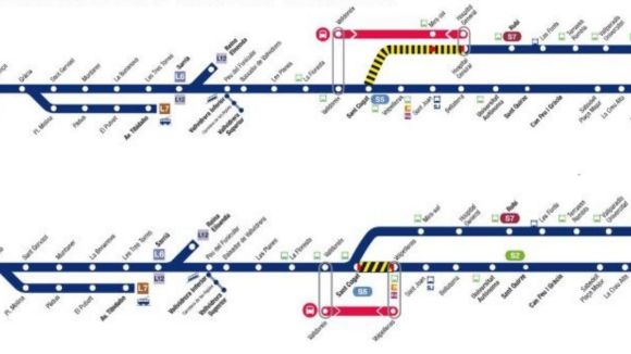 Tall de servei de FGC entre Sant Cugat i Volpelleres entre divendres i diumenge