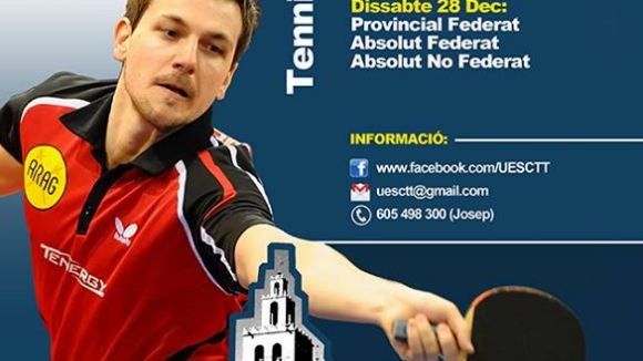 El 1r Open Ciutat de Sant Cugat de tennis taula convoca federats i no federats