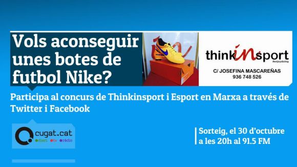 El programa 'Esport en Marxa' i la botiga Thinkinsport sortejaran un producte esportiu cada mes