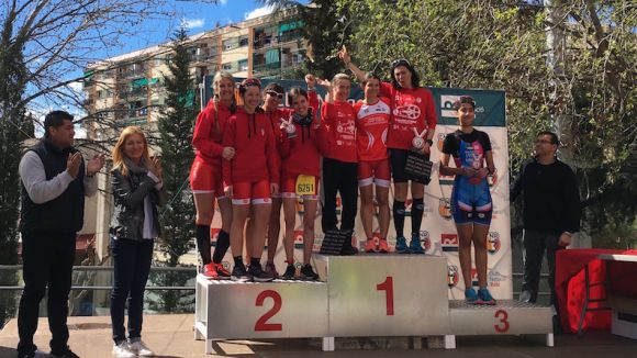 L'equip femení de la Unió Ciclista Sant Cugat guanya el Duatló de Rubí