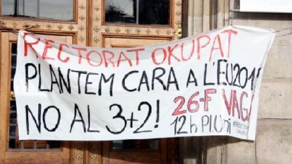 Segon dia de vaga dels universitaris contra el decret 3+2