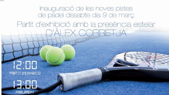 El Complex Esportiu Valldoreix inaugurarà les quatre noves pistes amb Corretja