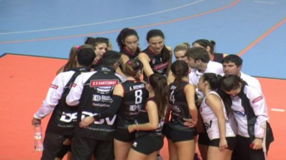 El DSV-Volei Sant Cugat es refà de l'última derrota amb un triomf contundent