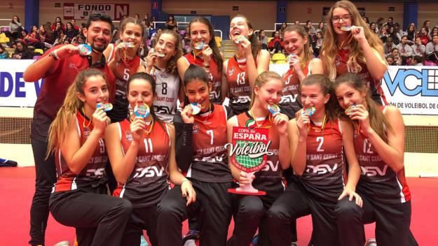 El DSV Club Voleibol Sant Cugat es proclama campió de la Copa d'Espanya infantil i cadet