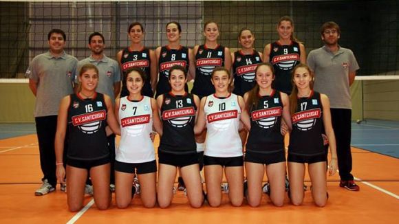 El Club Voleibol Sant Cugat pateix una doble derrota contra el Ciutadella