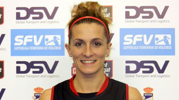 La jugadora del DSV-Volei San Cugat Silvia Araco entra al set ideal de la jornada