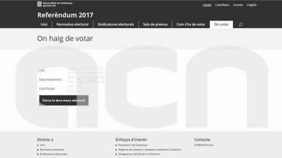 La Generalitat fa públics els llocs de votació per a l'1-O a Sant Cugat