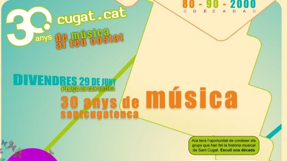 Alt: Cugat.cat presenta un vídeo amb material audiovisual de la música dels anys 90 a la nostra ciutat