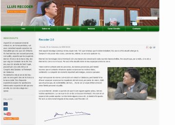 L'alcalde i candidat a la reelecció, Lluís Recoder, presenta la seva pàgina web