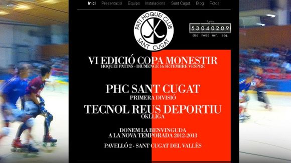 Alt: El Patí Hoquei Club Sant Cugat estrena nova web per la 6a Copa Monestir