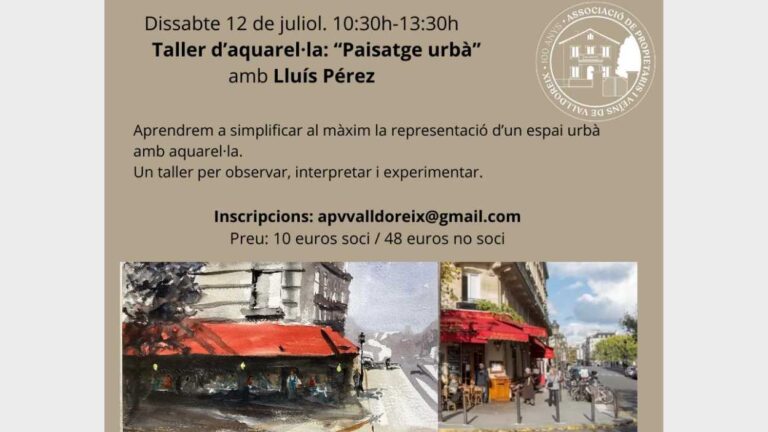 Taller d'aquarel·la: 'Paisatge urbà' - Imatge destacada