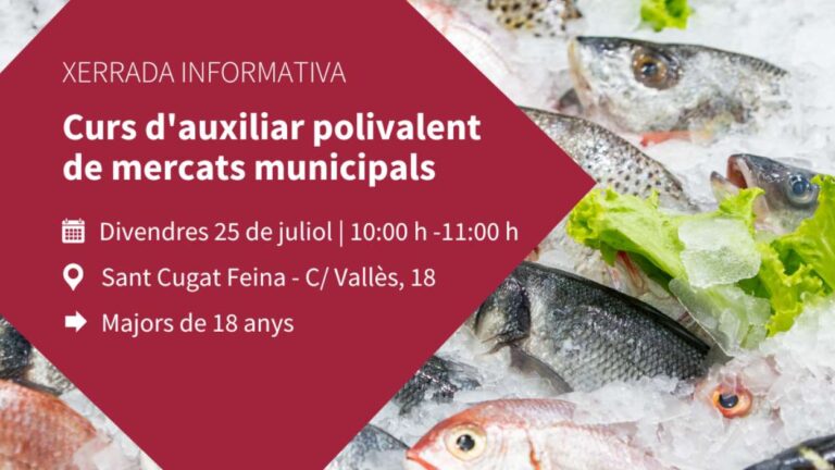Xerrada informativa: 'Curs d'auxiliar polivalent de mercats municipals' - Imatge destacada