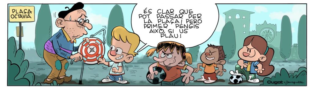 Alt: Passejar per plaça Octavià, un esport de risc