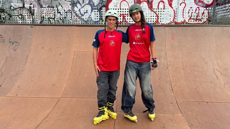 Uma Hijdra i Álex Fernández, talent de Sant Cugat que conquereix el freestyle de patinatge en línia estatal