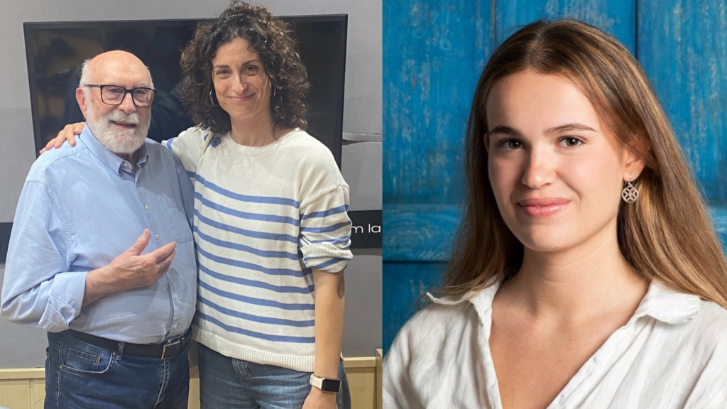 Alt: Nesa Vidaurràzaga, la Silvia Orriols del “Polonia”, i Gina Gonfaus, la Sophie de “Mamma Mia!”, visiten el Molta Comèdia