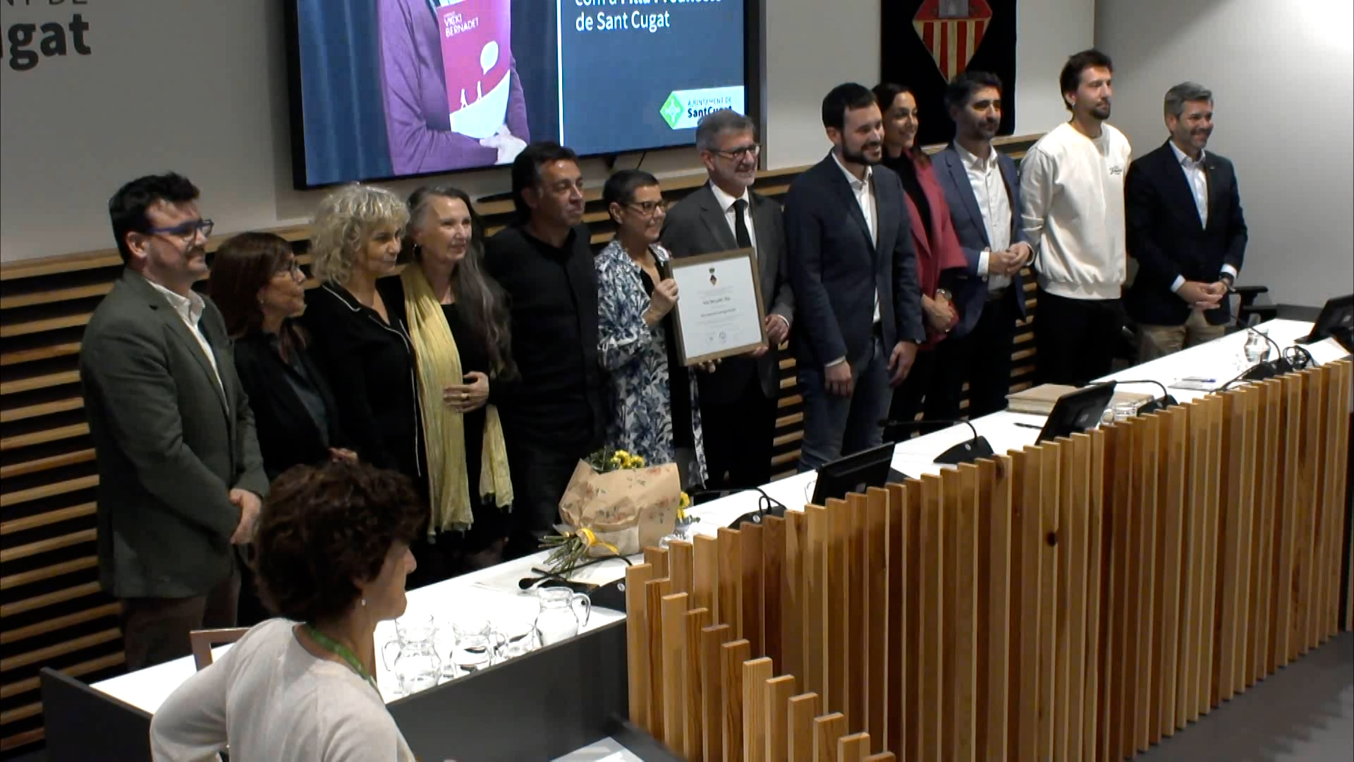 Ple extraordinari per nomenar Vicky Bernadet com a Filla Predilecta de Sant Cugat