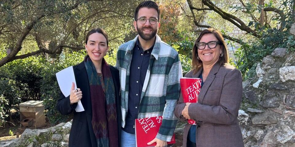 D'esquerra a dreta: Amanda Bernal, Fran Lahera i Maria Farriol