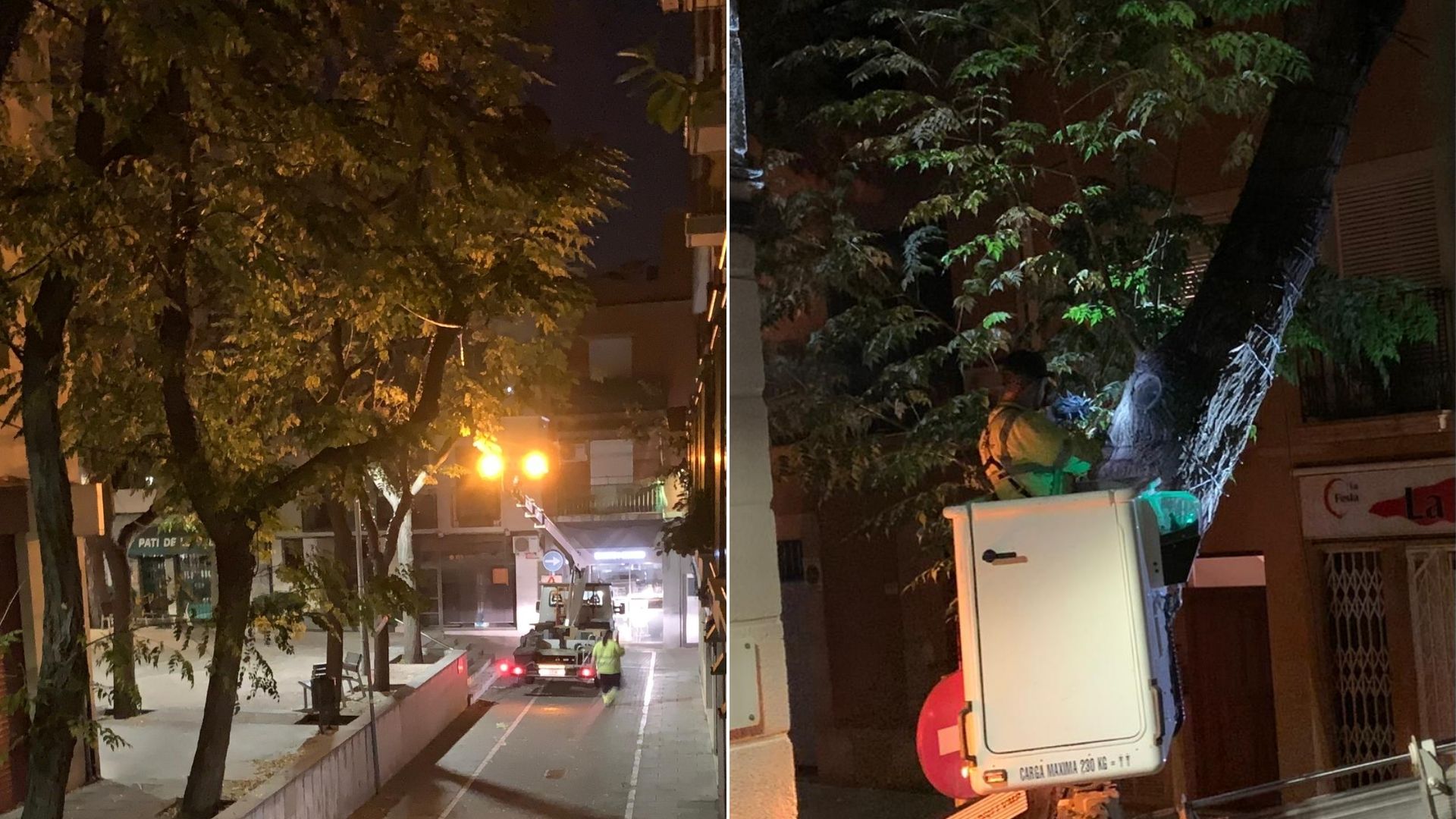 Malestar veïnal al centre per la instal·lació dels llums de Nadal a altes hores de la matinada