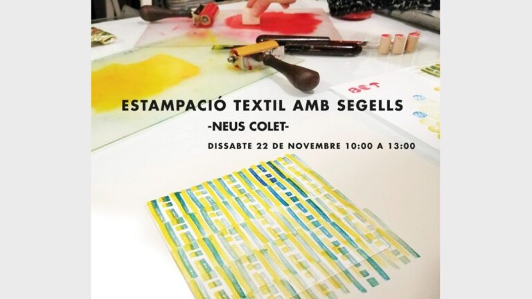 Taller d'estampació tèxtil amb segells - Imatge destacada