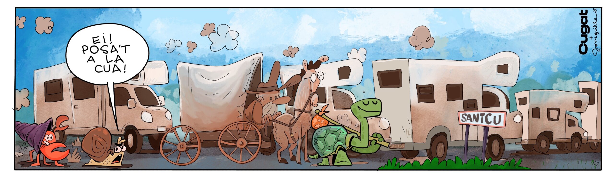 Tireta comica - Coll favà, el gran parking d'autocaravanes