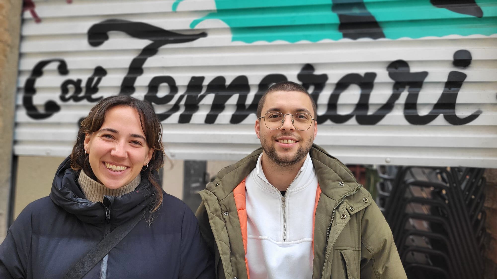 Clàudia Casas i Àlex Rossell, membres de l'assemblea gestora de Cal Temerari