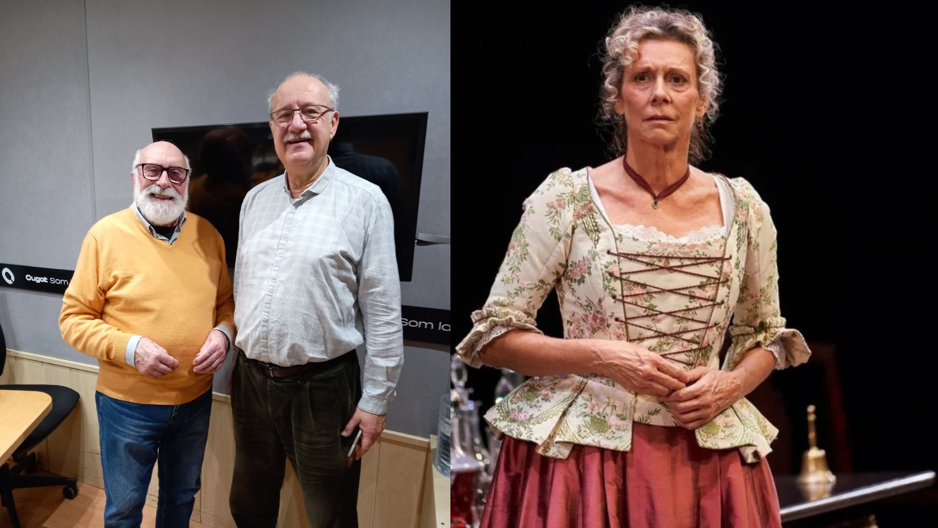 El compositor i guitarrista Jaume Torrent i l'actriu Àngels Gonyalons, al Molta Comèdia