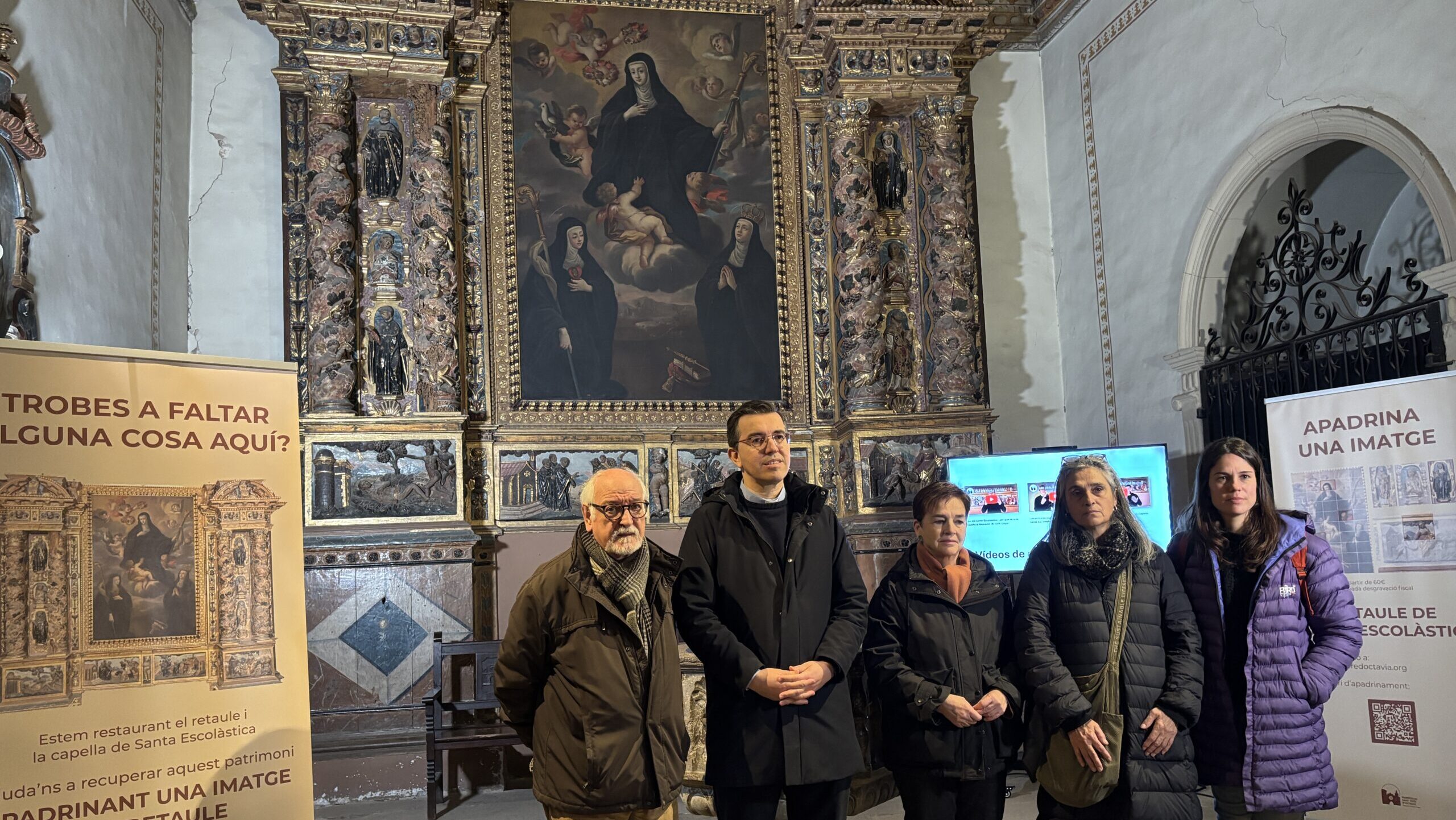 Arrenca la rehabilitació de la capella de Santa Escolàstica del Monestir de Sant Cugat