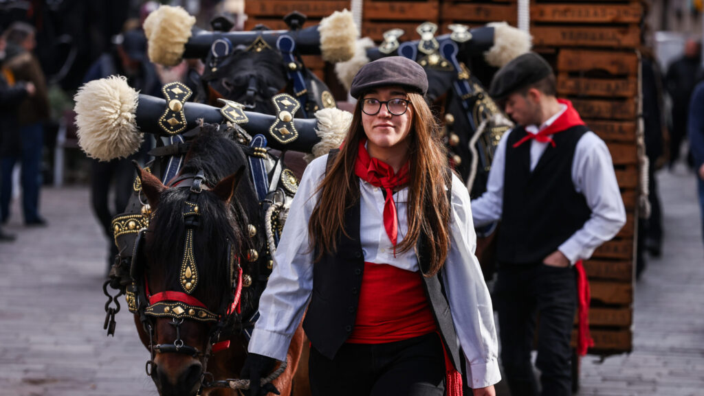 Un dels carros que va participar a la Passada dels Tres Tombs l'any passat